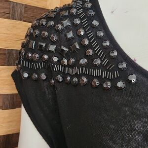 Bebe embellished shoulder top